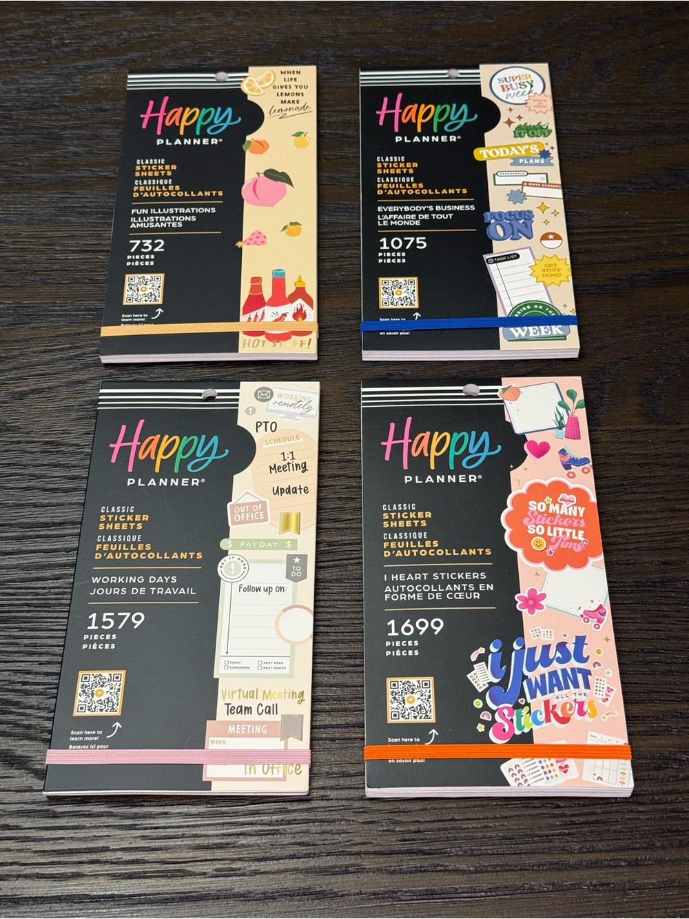 NEW Happy Planner Classic Sticker Book Bundle Set of 4 Over 4,000 Stickers